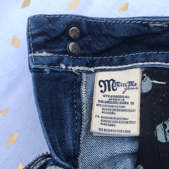 Miss Me Dark Wash Bootcut Denim Jeans W28 - Picture 6 of 9